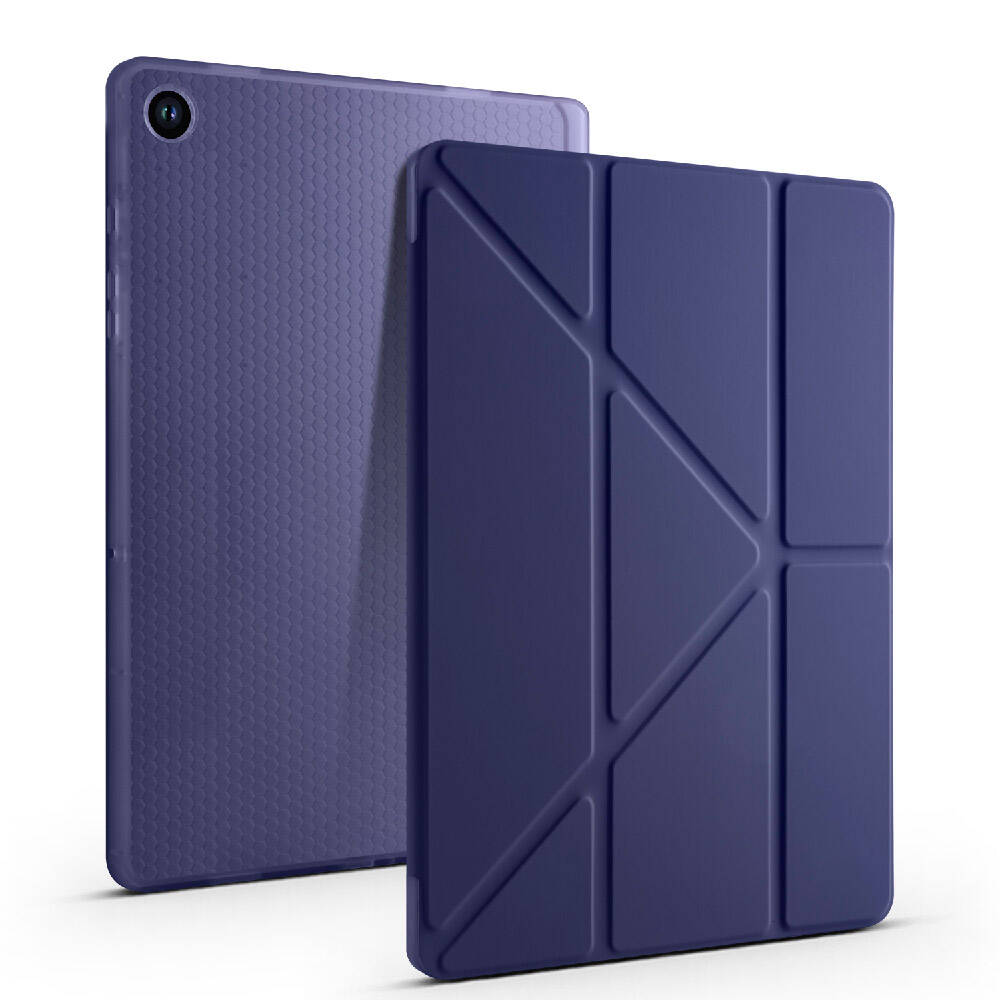 Galaxy Tab A11 Kılıf Zore Tri Folding Kalem Bölmeli Standlı Kılıf