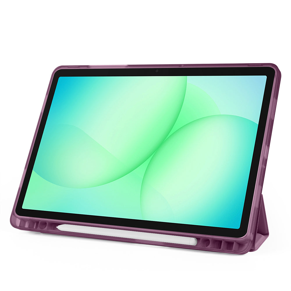 Galaxy Tab A11 Kılıf Zore Tri Folding Kalem Bölmeli Standlı Kılıf