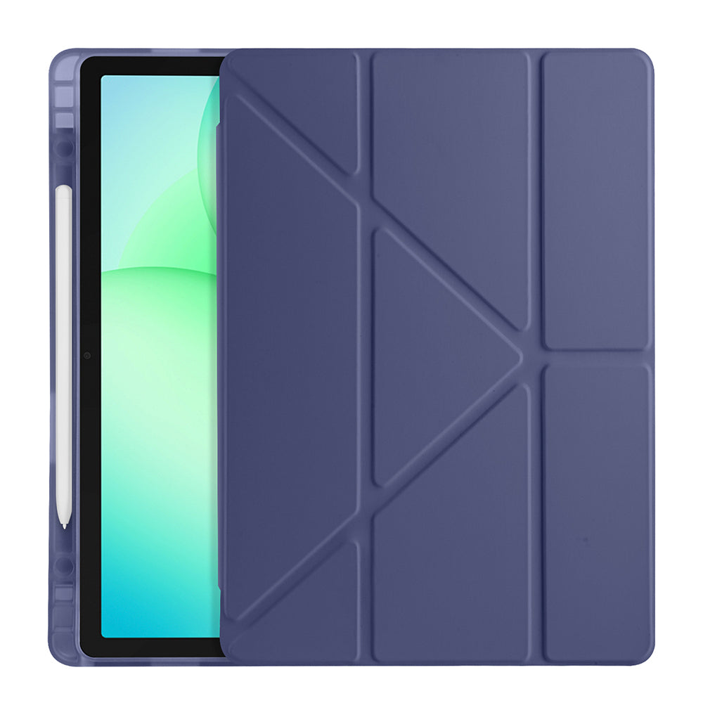 Galaxy Tab A11 Plus Kılıf Zore Tri Folding Kalem Bölmeli Standlı Kılıf