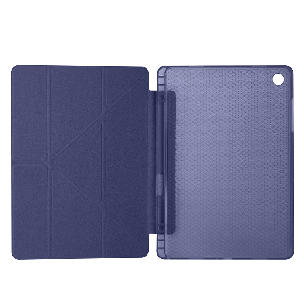 Galaxy Tab A11 Plus Kılıf Zore Tri Folding Kalem Bölmeli Standlı Kılıf