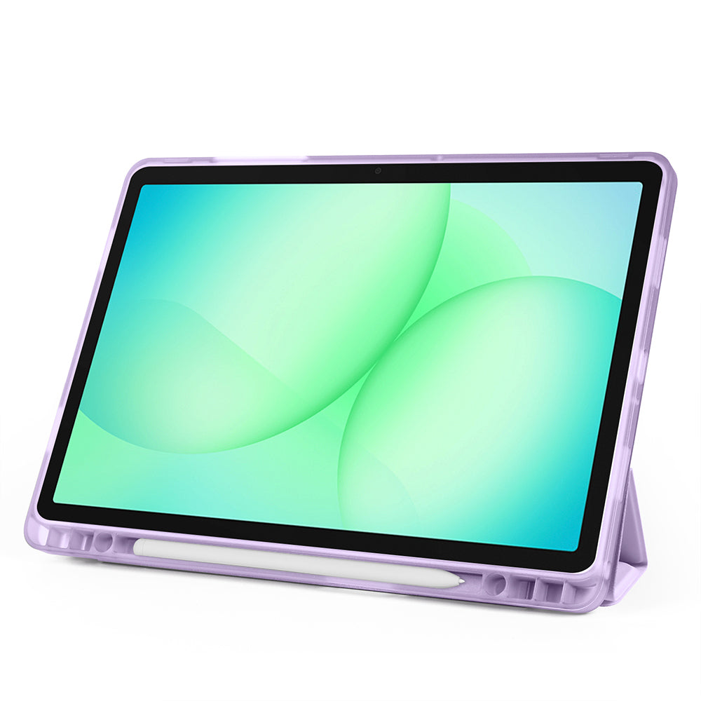 Galaxy Tab A11 Plus Kılıf Zore Tri Folding Kalem Bölmeli Standlı Kılıf