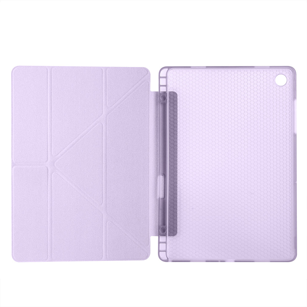 Galaxy Tab A11 Plus Kılıf Zore Tri Folding Kalem Bölmeli Standlı Kılıf