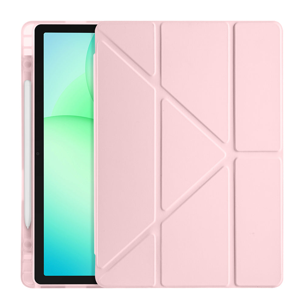 Galaxy Tab A11 Plus Kılıf Zore Tri Folding Kalem Bölmeli Standlı Kılıf