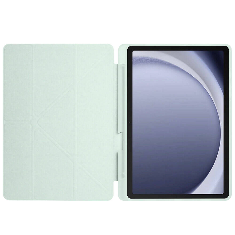 Galaxy Tab A9 Plus Kılıf Zore Tri Folding Kalem Bölmeli Standlı Kılıf