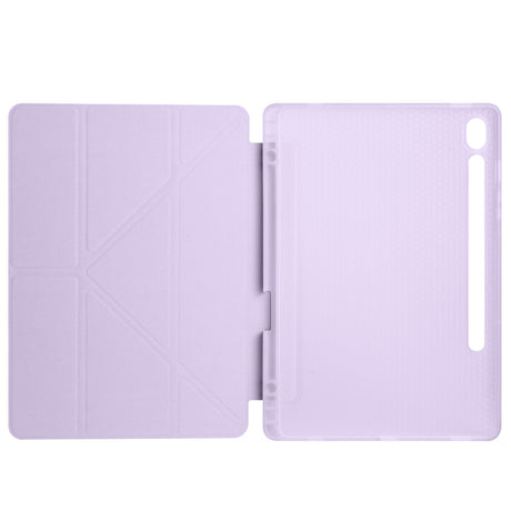 Galaxy Tab S10 FE Kılıf Zore Tri Folding Kalem Bölmeli Standlı Kılıf