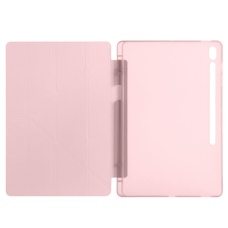 Galaxy Tab S10 FE Plus Kılıf Zore Tri Folding Kalem Bölmeli Standlı Kılıf