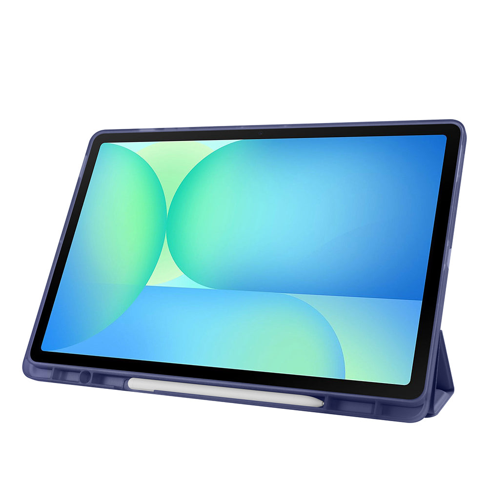 Galaxy Tab S10 FE Plus Kılıf Zore Tri Folding Kalem Bölmeli Standlı Kılıf