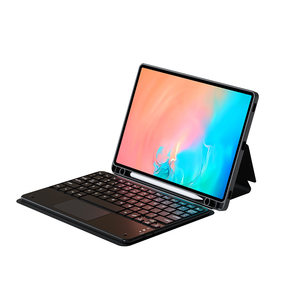 Galaxy Tab S10 FE Zore Border Keyboard Bluetooh Bağlantılı Standlı Klavyeli Tablet Kılıfı