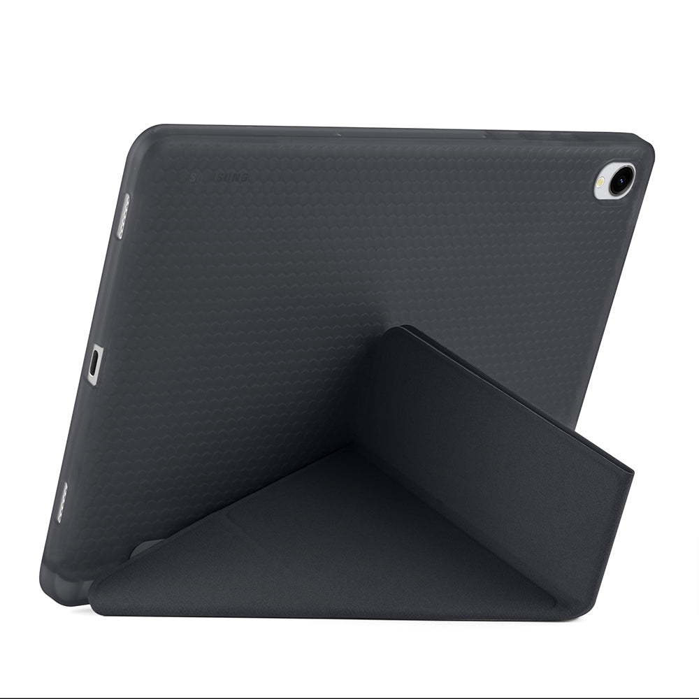 Galaxy Tab S11 Kılıf Zore Tri Folding Kalem Bölmeli Standlı Kılıf