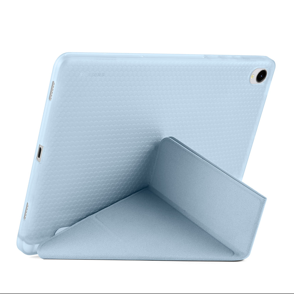 Galaxy Tab S11 Kılıf Zore Tri Folding Kalem Bölmeli Standlı Kılıf