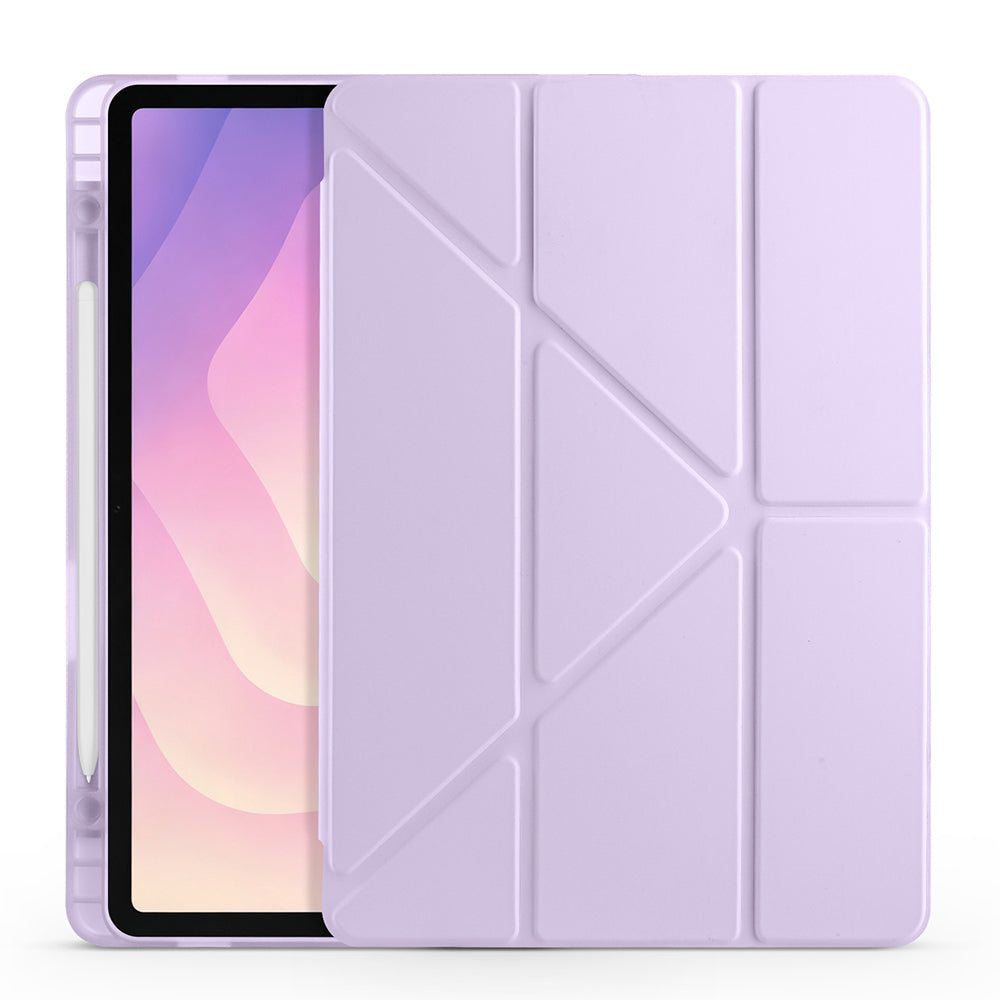 Galaxy Tab S11 Kılıf Zore Tri Folding Kalem Bölmeli Standlı Kılıf