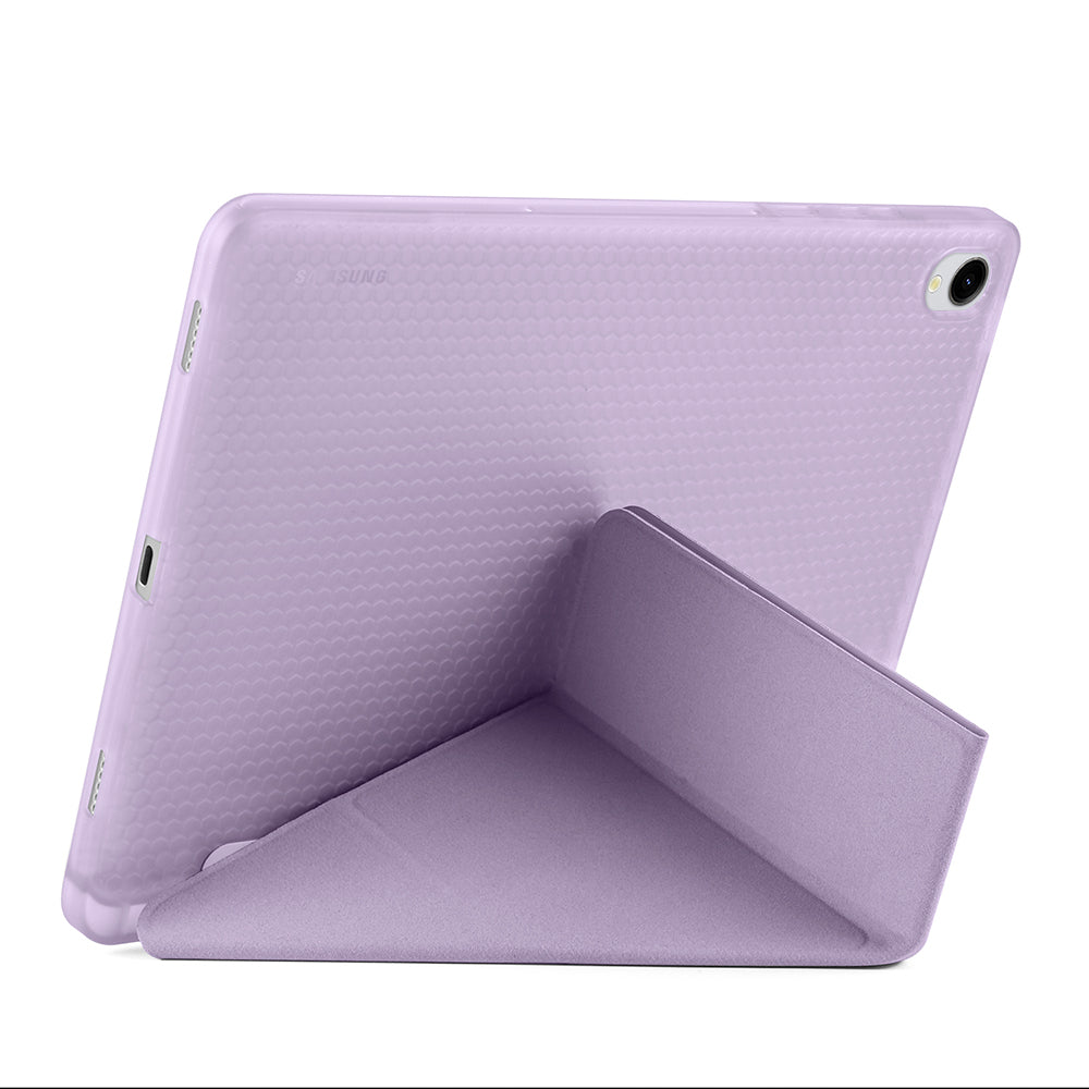 Galaxy Tab S11 Kılıf Zore Tri Folding Kalem Bölmeli Standlı Kılıf