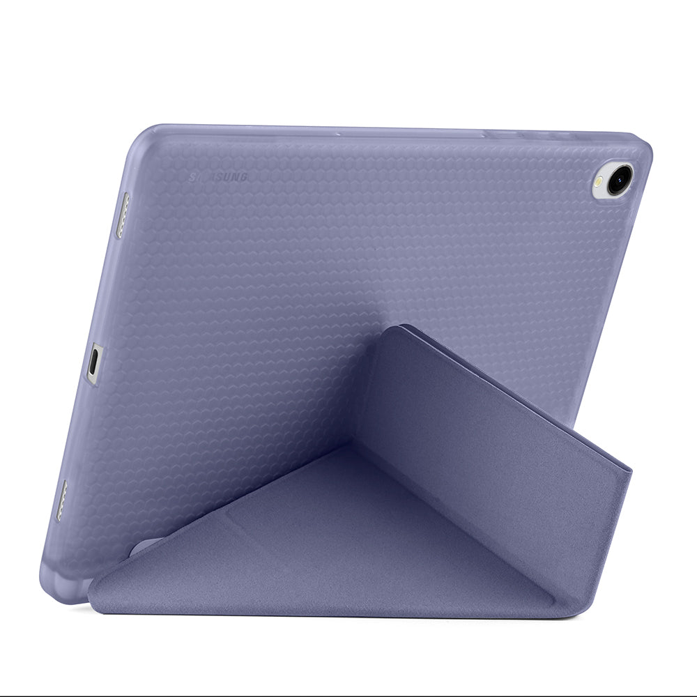 Galaxy Tab S11 Kılıf Zore Tri Folding Kalem Bölmeli Standlı Kılıf