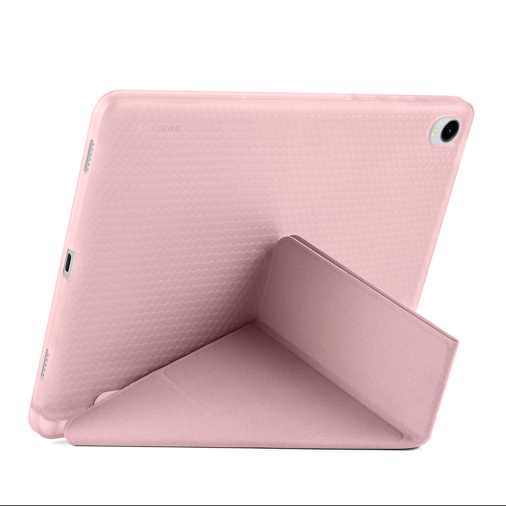 Galaxy Tab S11 Kılıf Zore Tri Folding Kalem Bölmeli Standlı Kılıf