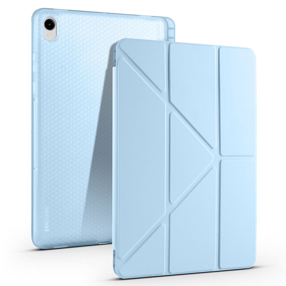 Galaxy Tab S11 Kılıf Zore Tri Folding Kalem Bölmeli Standlı Kılıf