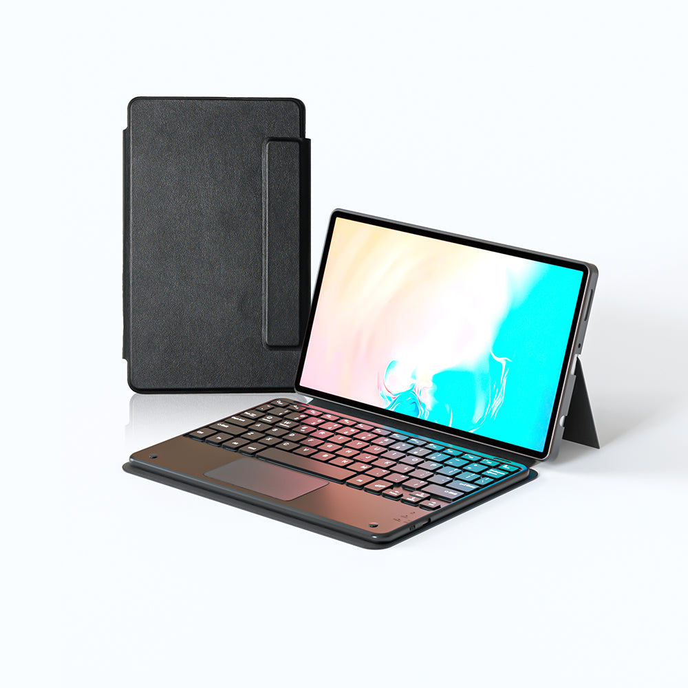 Galaxy Tab S11 Zore Border Keyboard Bluetooh Bağlantılı Standlı Klavyeli Tablet Kılıfı