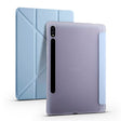 Galaxy Tab S7 Plus T970 Kılıf Zore Tri Folding Kalem Bölmeli Standlı Kılıf