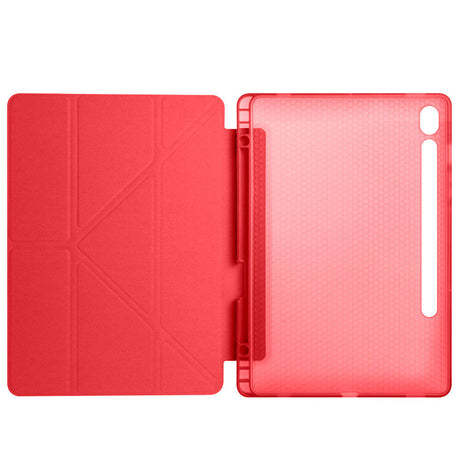 Galaxy Tab S9 FE Kılıf Zore Tri Folding Kalem Bölmeli Standlı Kılıf