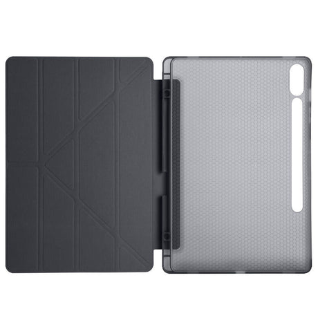 Galaxy Tab S9 FE Plus Kılıf Zore Tri Folding Kalem Bölmeli Standlı Kılıf