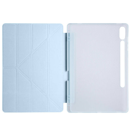 Galaxy Tab S9 FE Plus Kılıf Zore Tri Folding Kalem Bölmeli Standlı Kılıf
