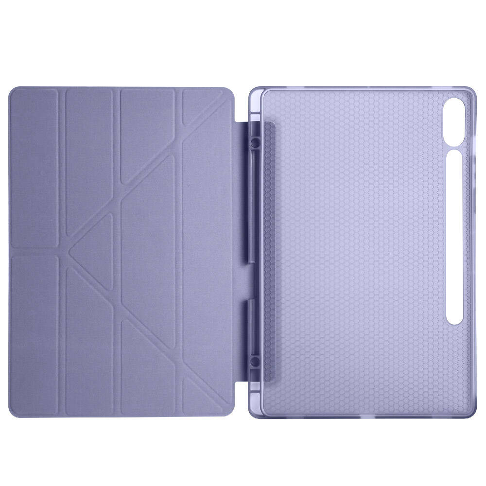 Galaxy Tab S9 FE Plus Kılıf Zore Tri Folding Kalem Bölmeli Standlı Kılıf
