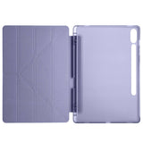 Galaxy Tab S9 FE Plus Kılıf Zore Tri Folding Kalem Bölmeli Standlı Kılıf
