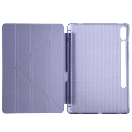 Galaxy Tab S9 FE Plus Kılıf Zore Tri Folding Kalem Bölmeli Standlı Kılıf