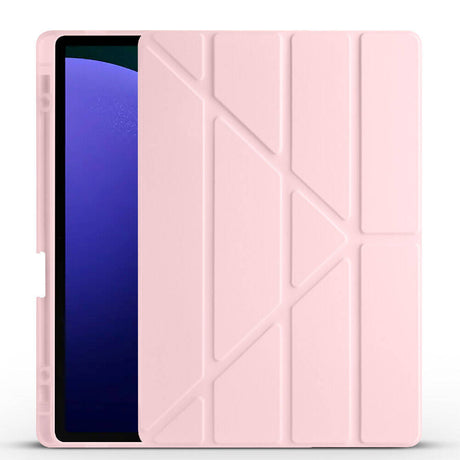 Galaxy Tab S9 FE Plus Kılıf Zore Tri Folding Kalem Bölmeli Standlı Kılıf