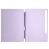 Galaxy Tab S9 FE Plus Kılıf Zore Tri Folding Kalem Bölmeli Standlı Kılıf
