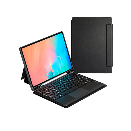 Galaxy Tab S9 FE Zore Border Keyboard Bluetooh Bağlantılı Standlı Klavyeli Tablet Kılıfı