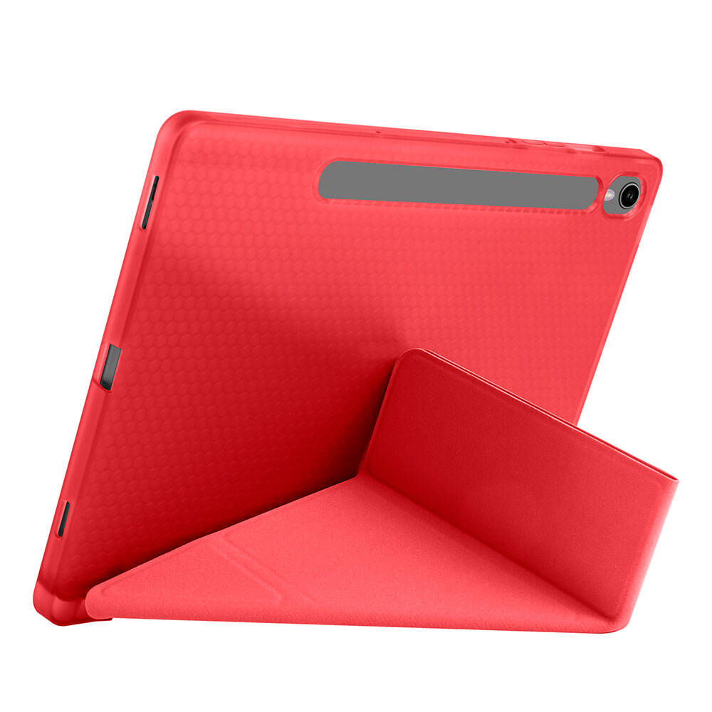 Galaxy Tab S9 Kılıf Zore Tri Folding Kalem Bölmeli Standlı Kılıf