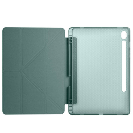 Galaxy Tab S9 Kılıf Zore Tri Folding Kalem Bölmeli Standlı Kılıf