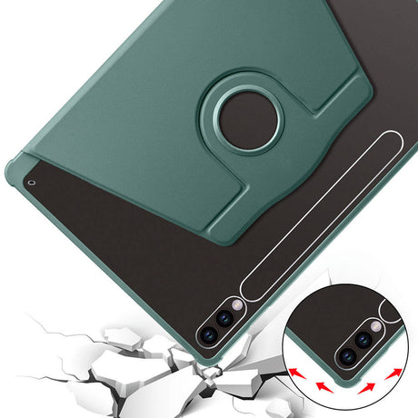 Galaxy Tab S9 Plus Kılıf Zore Termik Kalem Bölmeli Dönebilen Standlı Kılıf