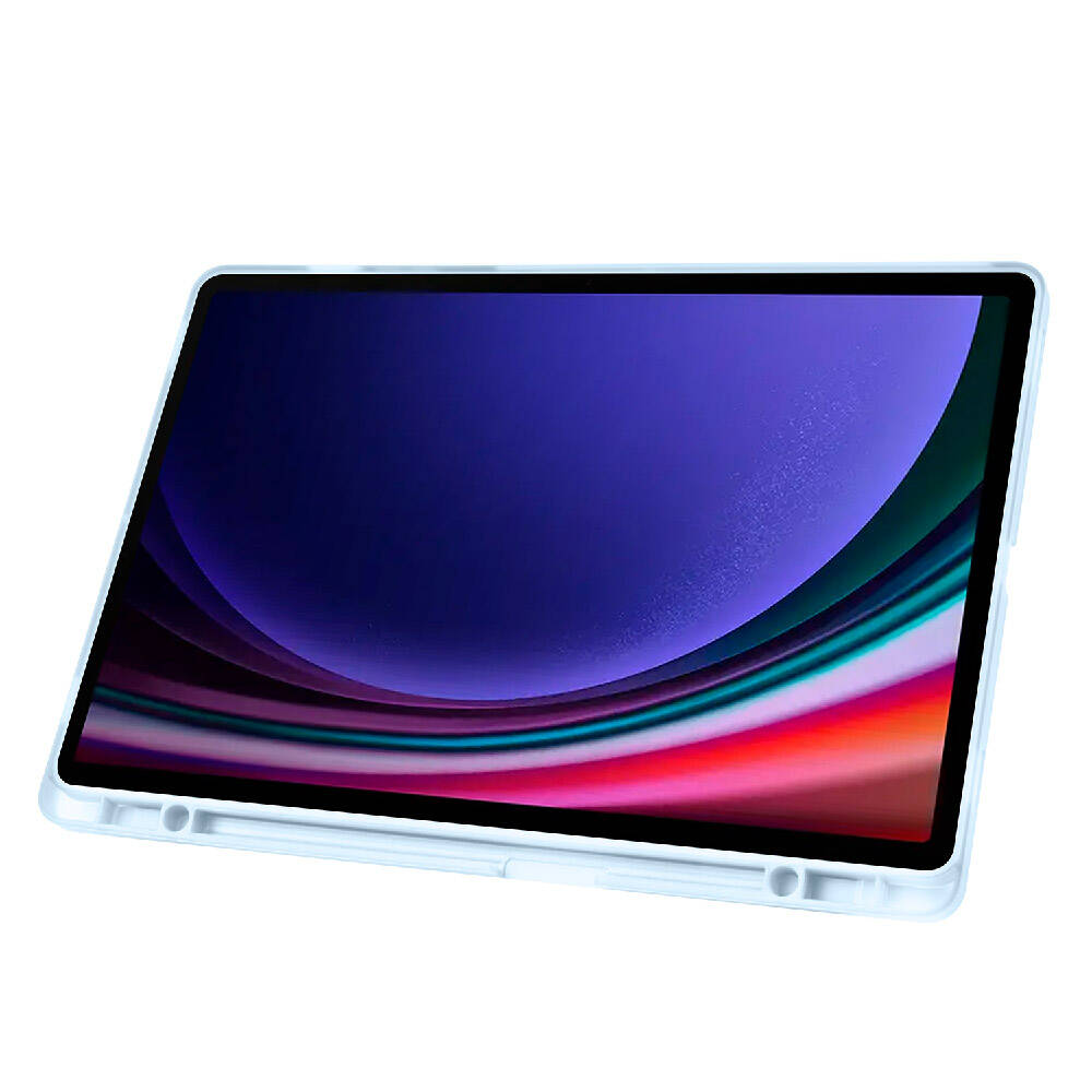 Galaxy Tab S9 Plus Kılıf Zore Tri Folding Kalem Bölmeli Standlı Kılıf