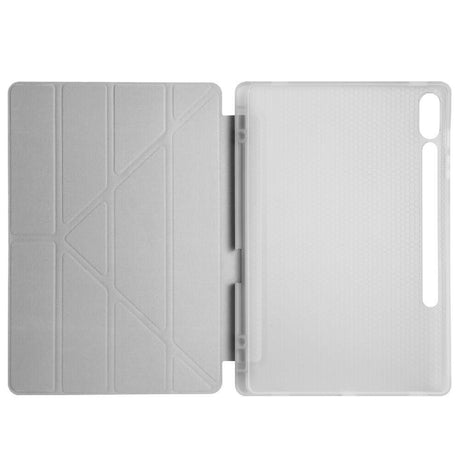 Galaxy Tab S9 Plus Kılıf Zore Tri Folding Kalem Bölmeli Standlı Kılıf