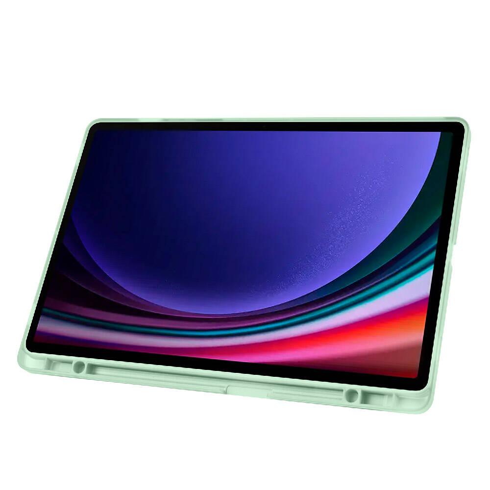 Galaxy Tab S9 Plus Kılıf Zore Tri Folding Kalem Bölmeli Standlı Kılıf