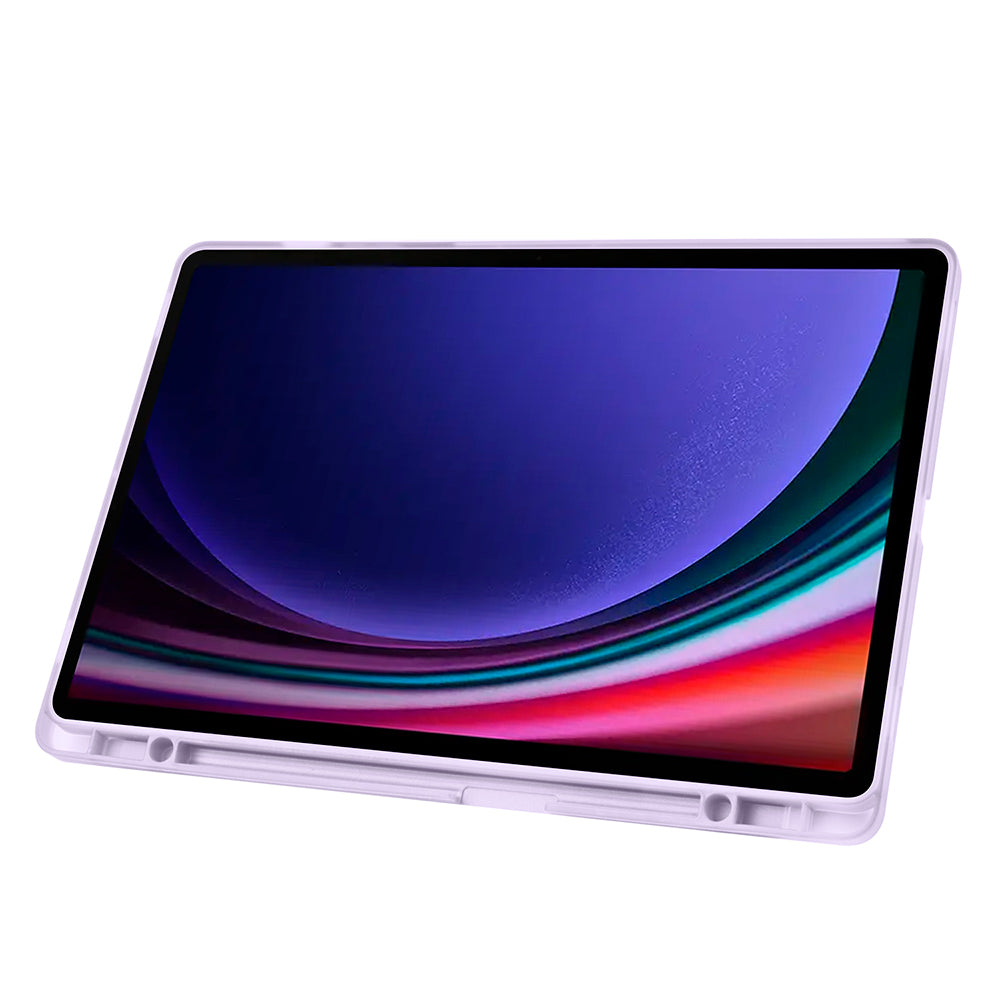 Galaxy Tab S9 Plus Kılıf Zore Tri Folding Kalem Bölmeli Standlı Kılıf
