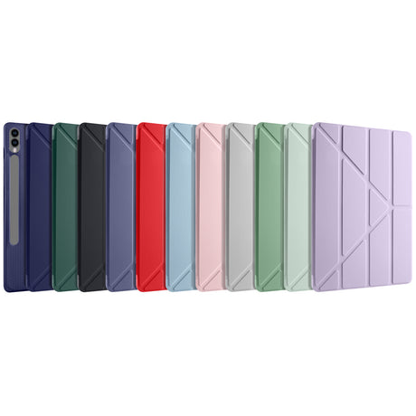 Galaxy Tab S9 Plus Kılıf Zore Tri Folding Kalem Bölmeli Standlı Kılıf