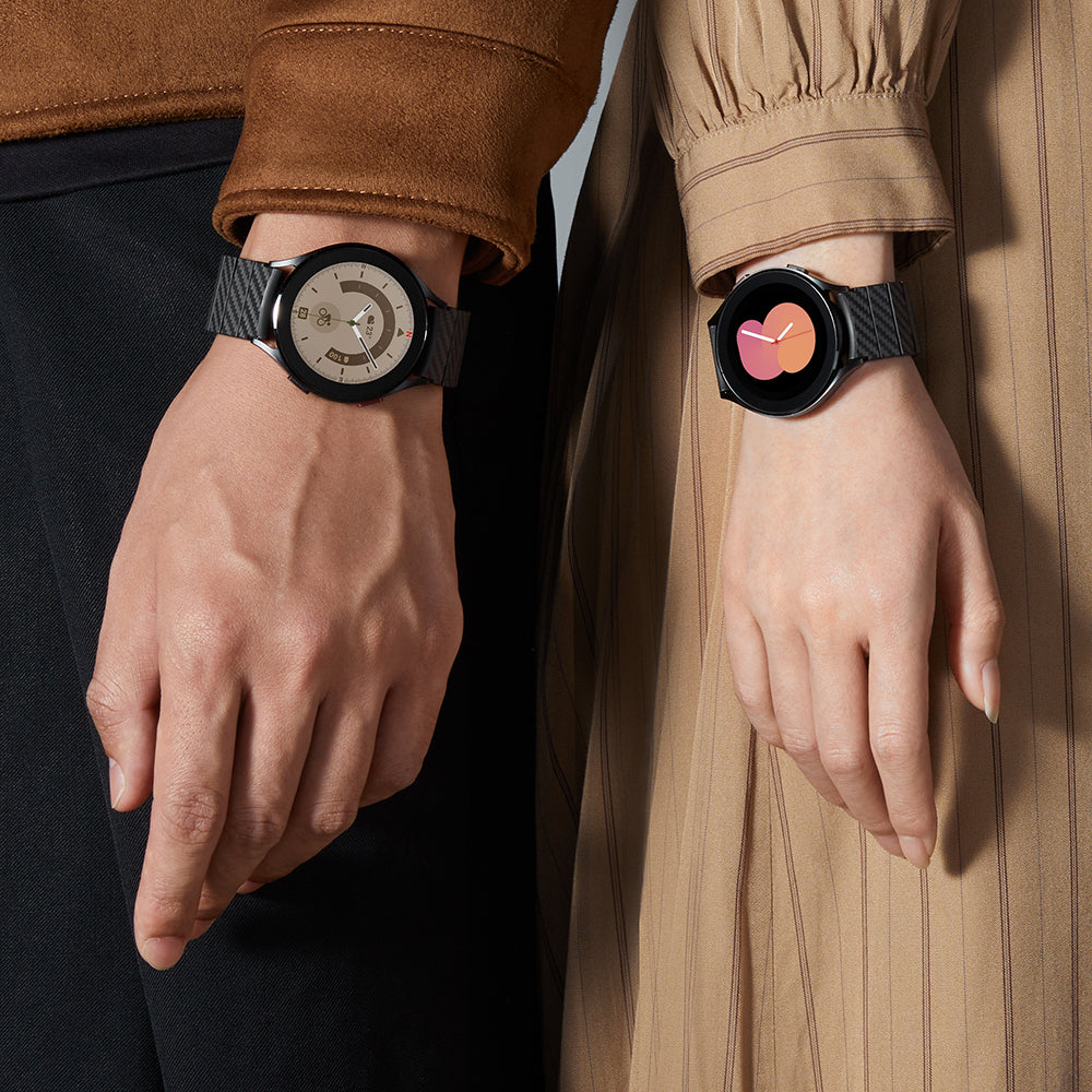 Galaxy Watch 4 Classic 46mm Karbon Fiber Pitaka Modern Serisi Black-Grey Twill Kordon