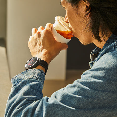 Galaxy Watch 4 Classic 46mm Karbon Fiber Pitaka Modern Serisi Black-Grey Twill Kordon