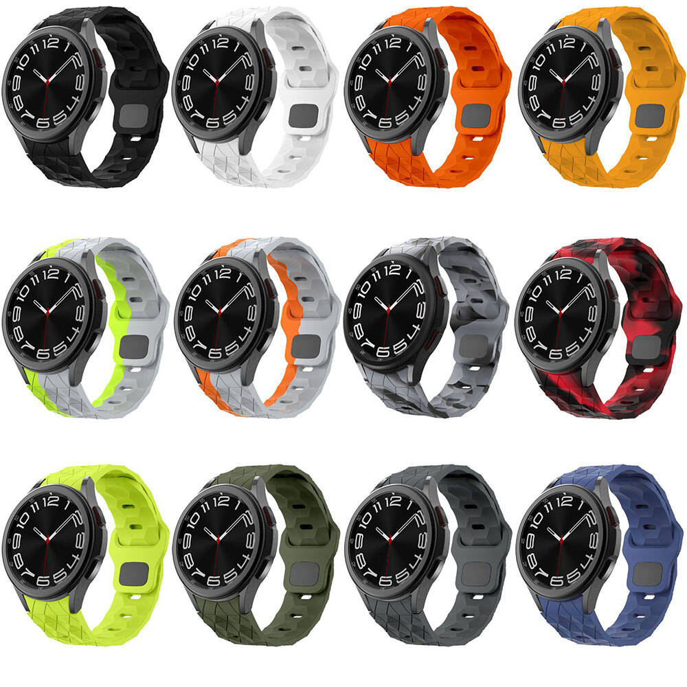Galaxy Watch 5 40mm Zore KRD-116 20mm Futbol Desenli Spor Tasarımlı Silikon Kordon