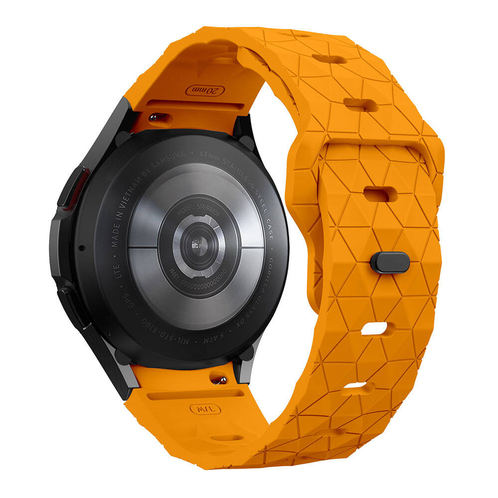 Galaxy Watch 5 44mm Zore KRD-116 20mm Futbol Desenli Spor Tasarımlı Silikon Kordon