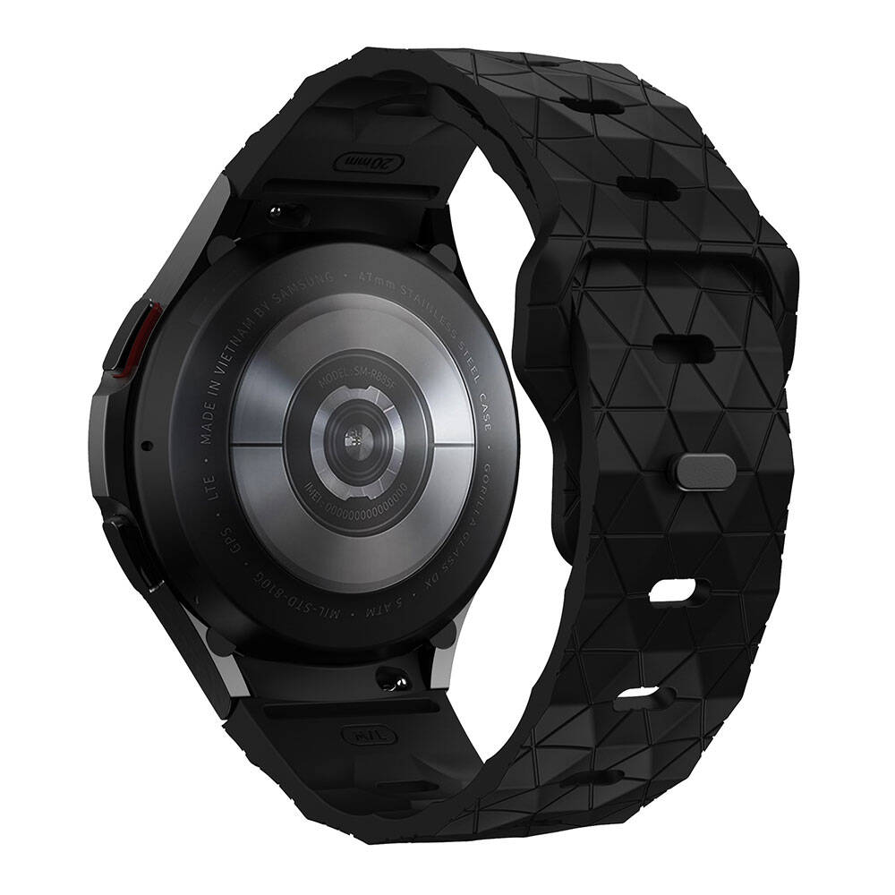 Galaxy Watch 5 Pro 45mm Zore KRD-116 20mm Futbol Desenli Spor Tasarımlı Silikon Kordon