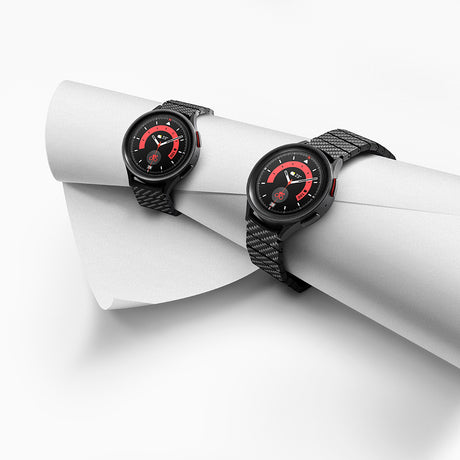 Galaxy Watch 6 40mm Karbon Fiber Pitaka Modern Serisi Black-Grey Twill Kordon