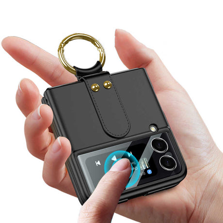 Galaxy Z Flip 3 Kılıf Zore Flip Ring Kıpta Kapak
