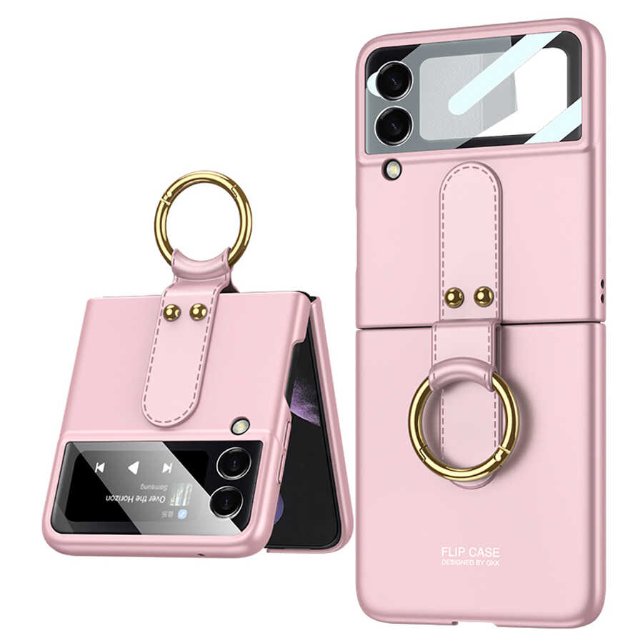 Galaxy Z Flip 3 Kılıf Zore Flip Ring Kıpta Kapak