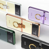 Galaxy Z Flip 3 Kılıf Zore Yüzüklü Kıpta Kapak