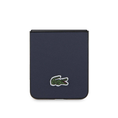 Galaxy Z Flip 5 Kılıf Lacoste Orjinal Lisanslı PU Pike Desenli Arka Yüzey İkonik Timsah Dokuma Logolu Kapak