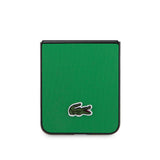 Galaxy Z Flip 5 Kılıf Lacoste Orjinal Lisanslı PU Pike Desenli Arka Yüzey İkonik Timsah Dokuma Logolu Kapak