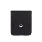 Galaxy Z Flip 5 Kılıf Mercedes Benz Orjinal Lisanslı Metal Yıldız Logolu Urban Deri Kapak